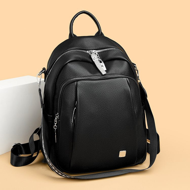 Women's Soft Leather Single Backpack