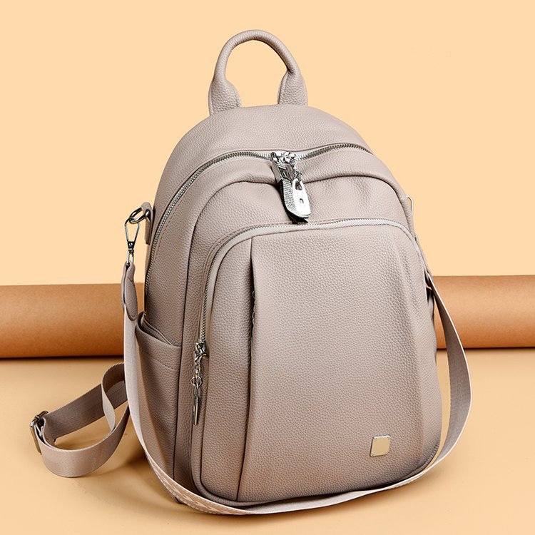 Women's Soft Leather Single Backpack