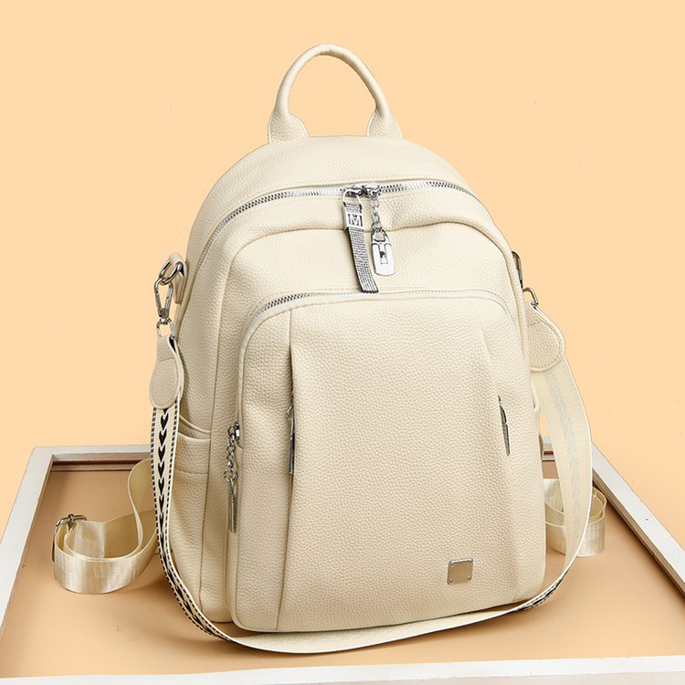 Women's Soft Leather Single Backpack