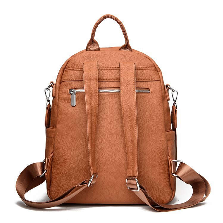 Women's Soft Leather Single Backpack